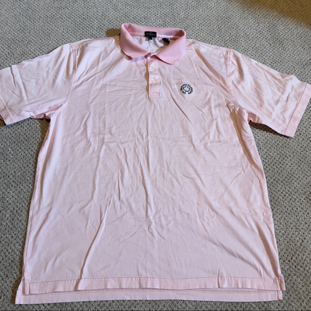 The Memorial Golf Tournament Jack Nicklaus Pink Cotton Polo Size L